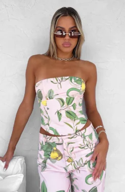 No Drama Bustier Pink Serpent -LuxeFit Shop NO DRAMA BUSTIER HERE TO STAY PANT 17.01.23 002