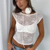 Word Of Warning Lace Top White