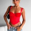 Stay Tonight Bustier Red