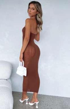 Your Peace Midi Dress Chocolate -LuxeFit Shop YOUR PEACE MIDI DRESS 08.02.22 01 scaled