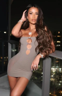 Attention Seeker Mini Dress Mushroom